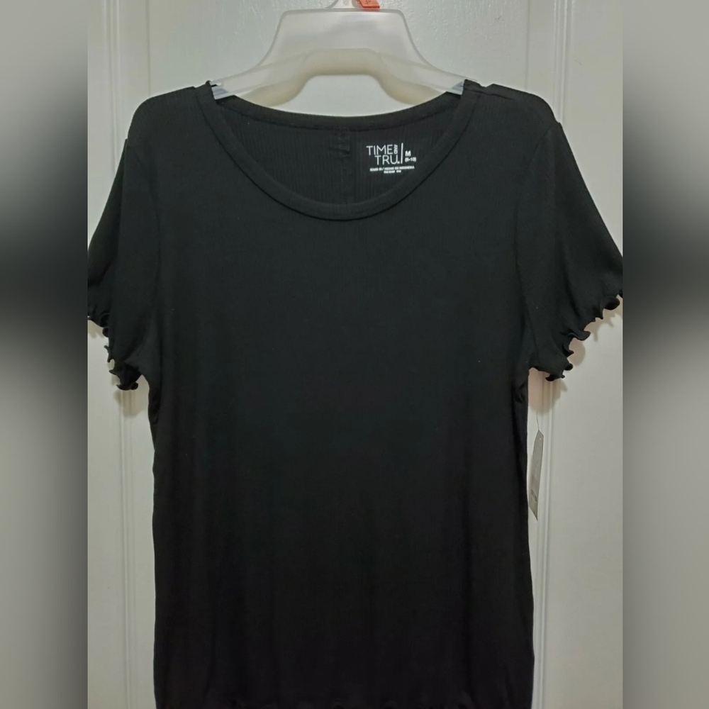 Time and tru women's‎ tops Short Sleeve  Black Size M (8-10)* - Picture 4 of 5